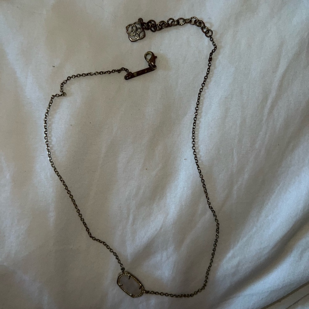 Kendra Scott necklace in rose gold